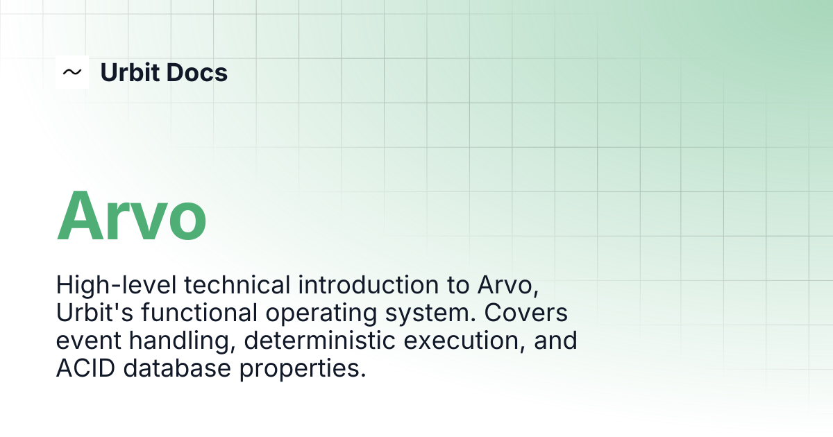 Arvo | Urbit Docs