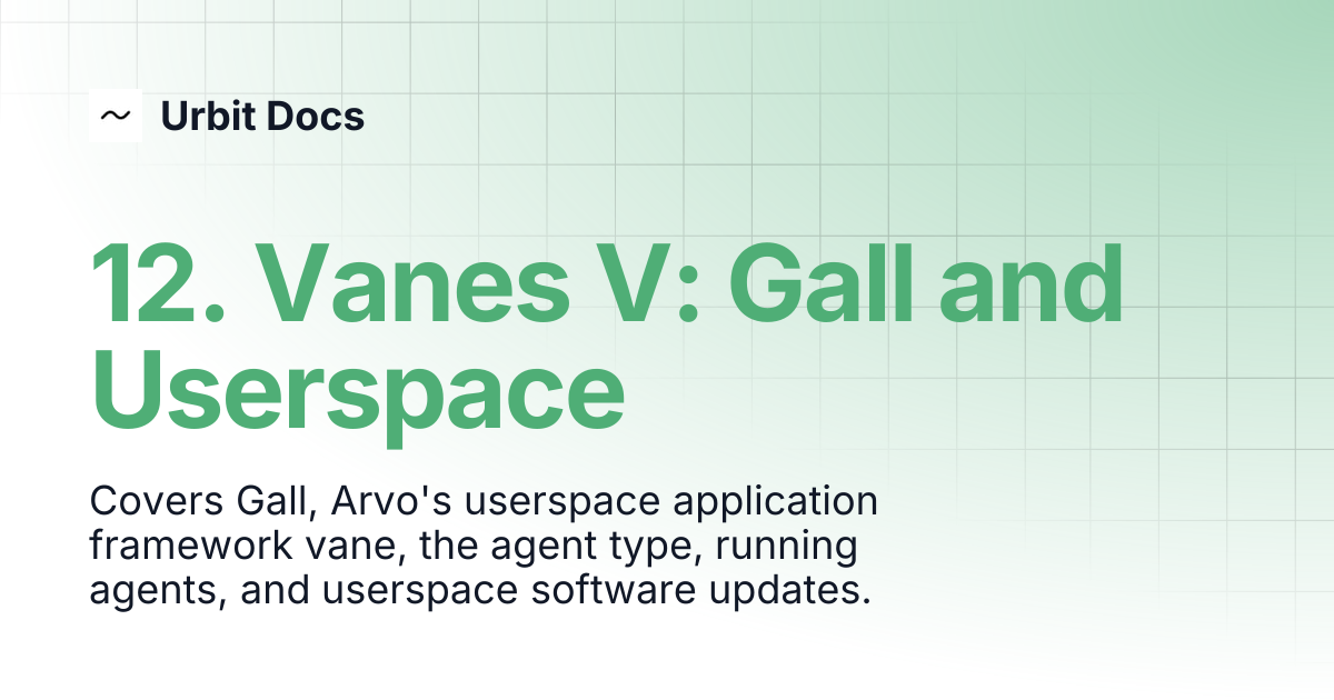 12. Vanes V: Gall and Userspace | Urbit Docs