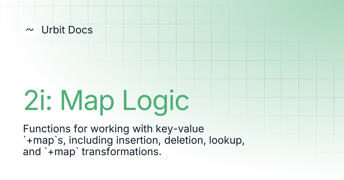 2i: Map Logic | Urbit Docs