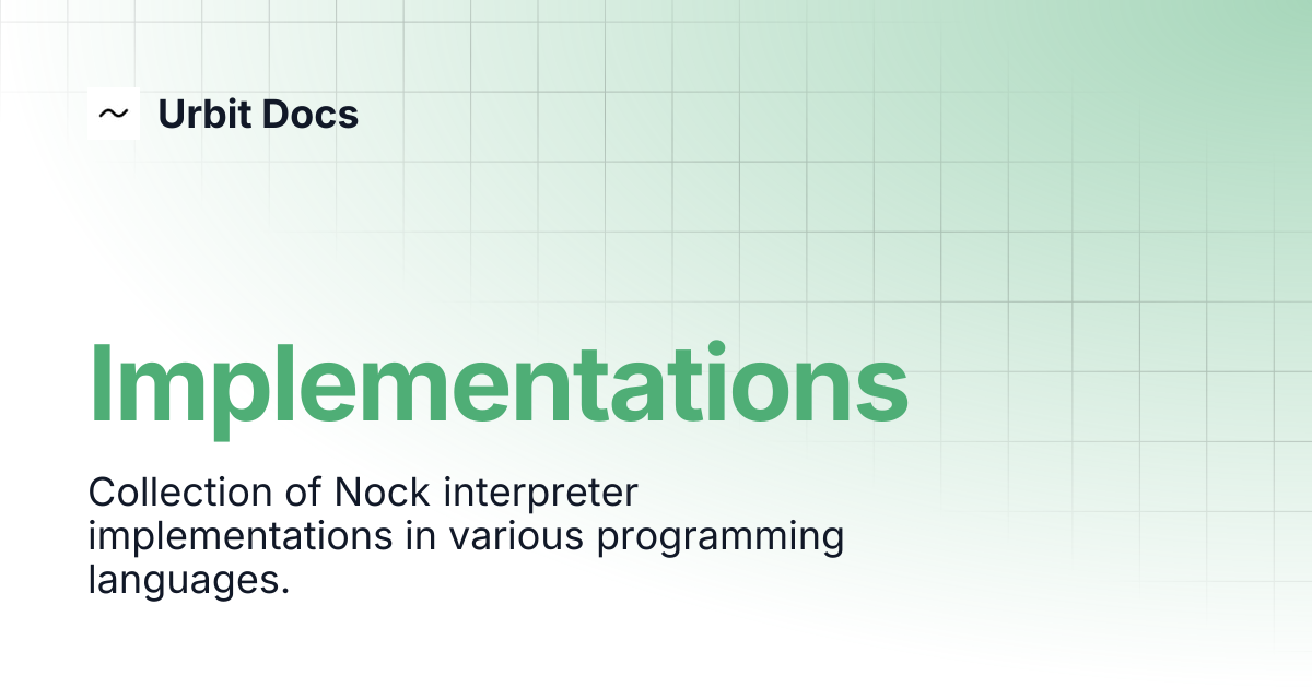 Implementations | Urbit Docs