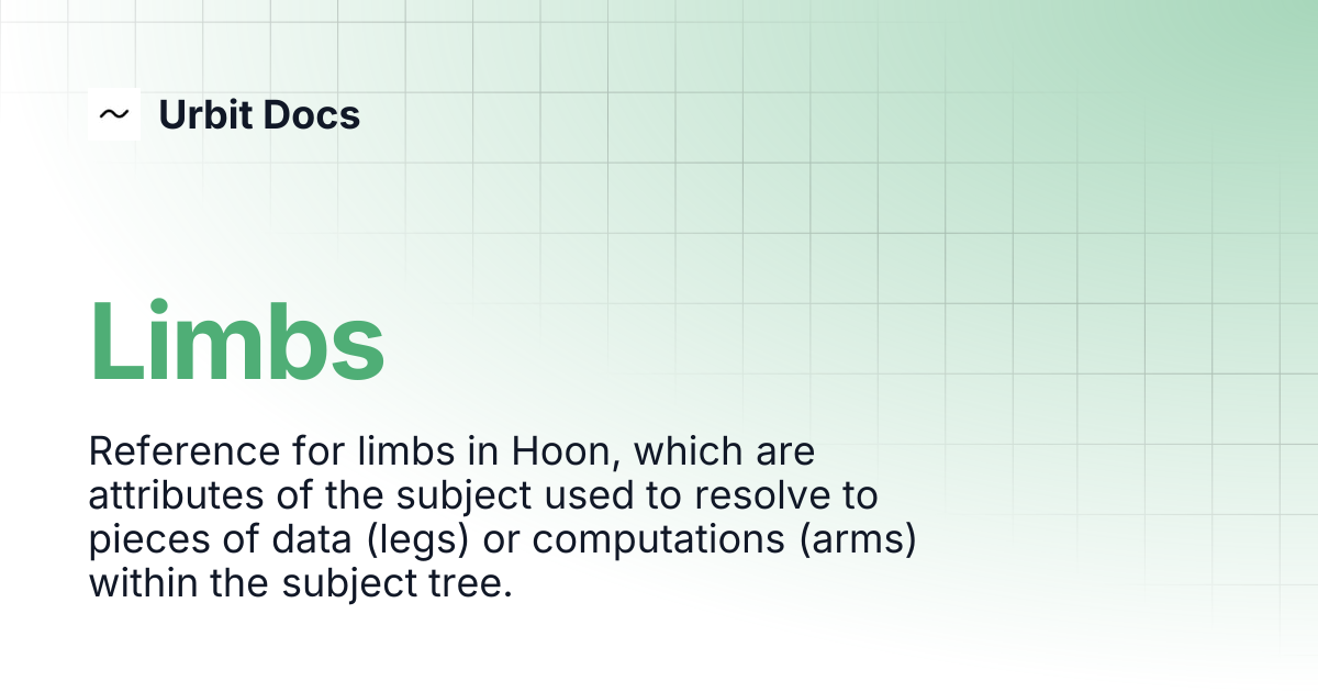 Limbs | Urbit Docs