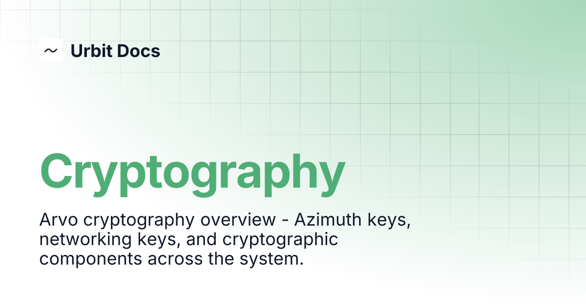 Cryptography | Urbit Docs