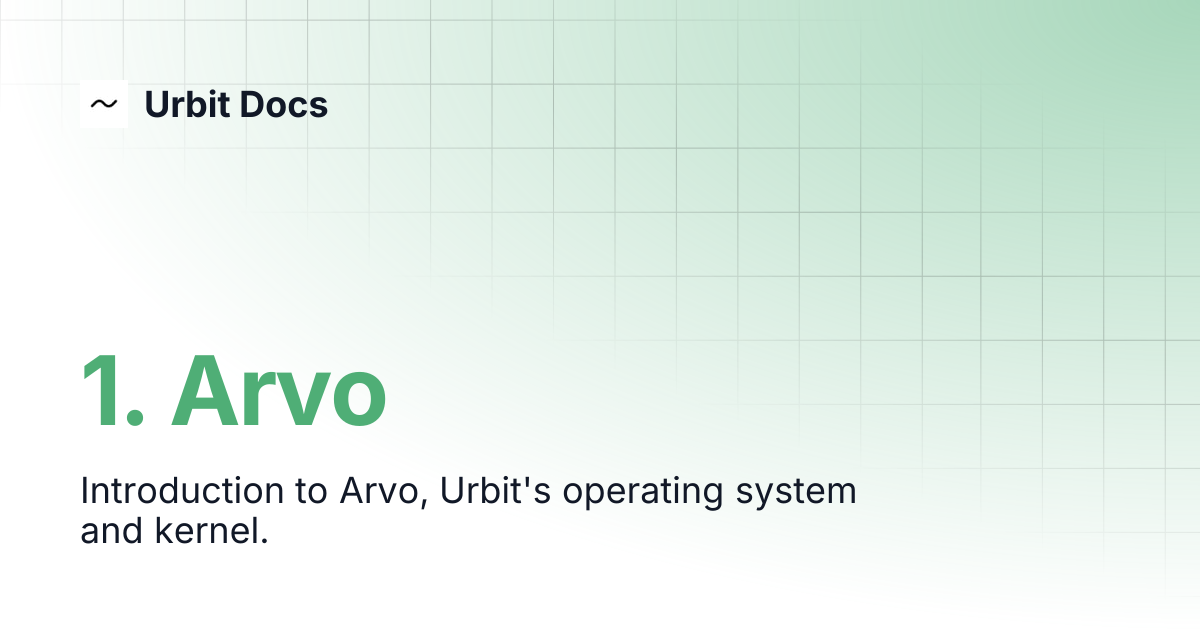 1. Arvo | Urbit Docs