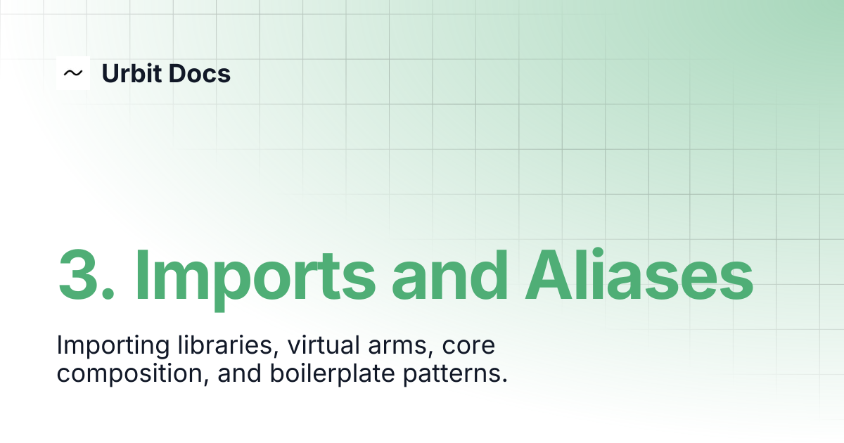 3. Imports and Aliases | Urbit Docs