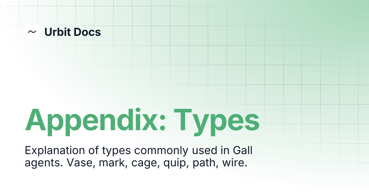 Appendix: Types | Urbit Docs