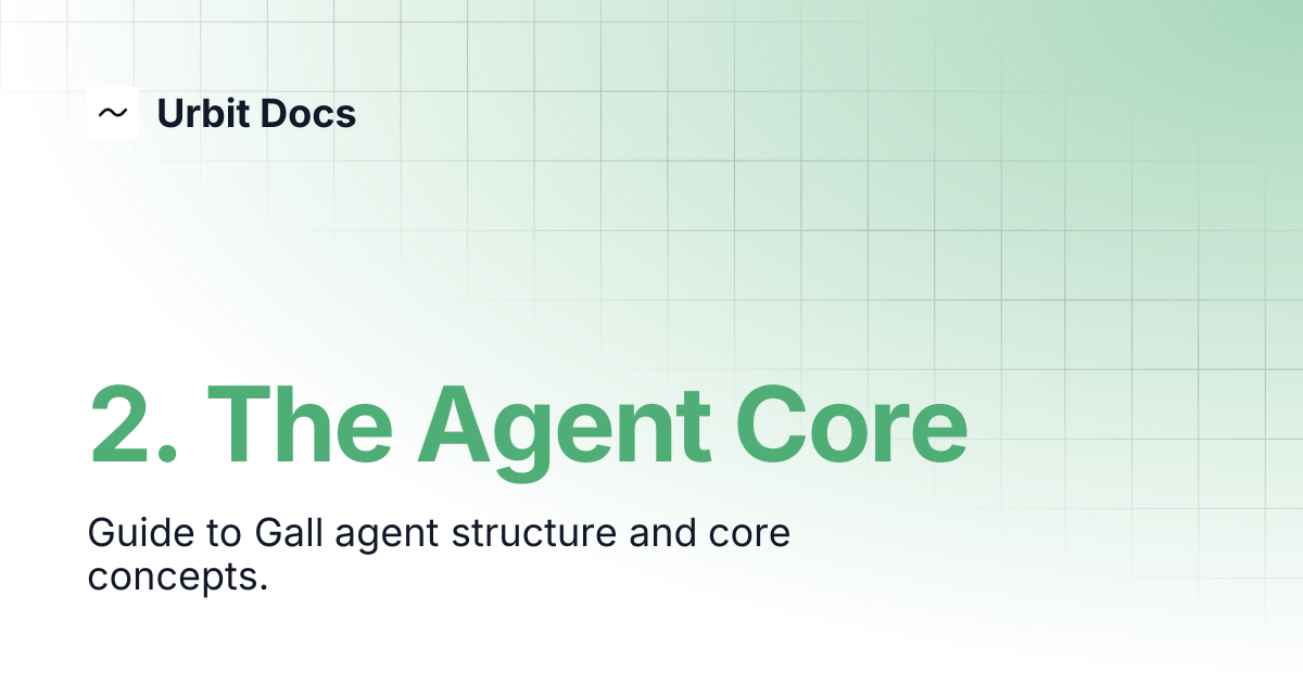 2. The Agent Core | Urbit Docs